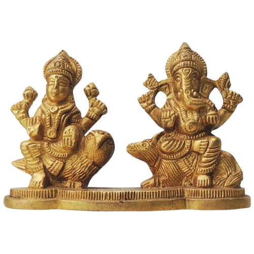 Brass Show Piece Laxmi Ganesh Statue