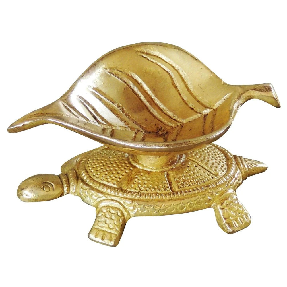 Brass Decorative Tortoise Deepak - Auspicious Oil Lamp for Prosperity and Positivity