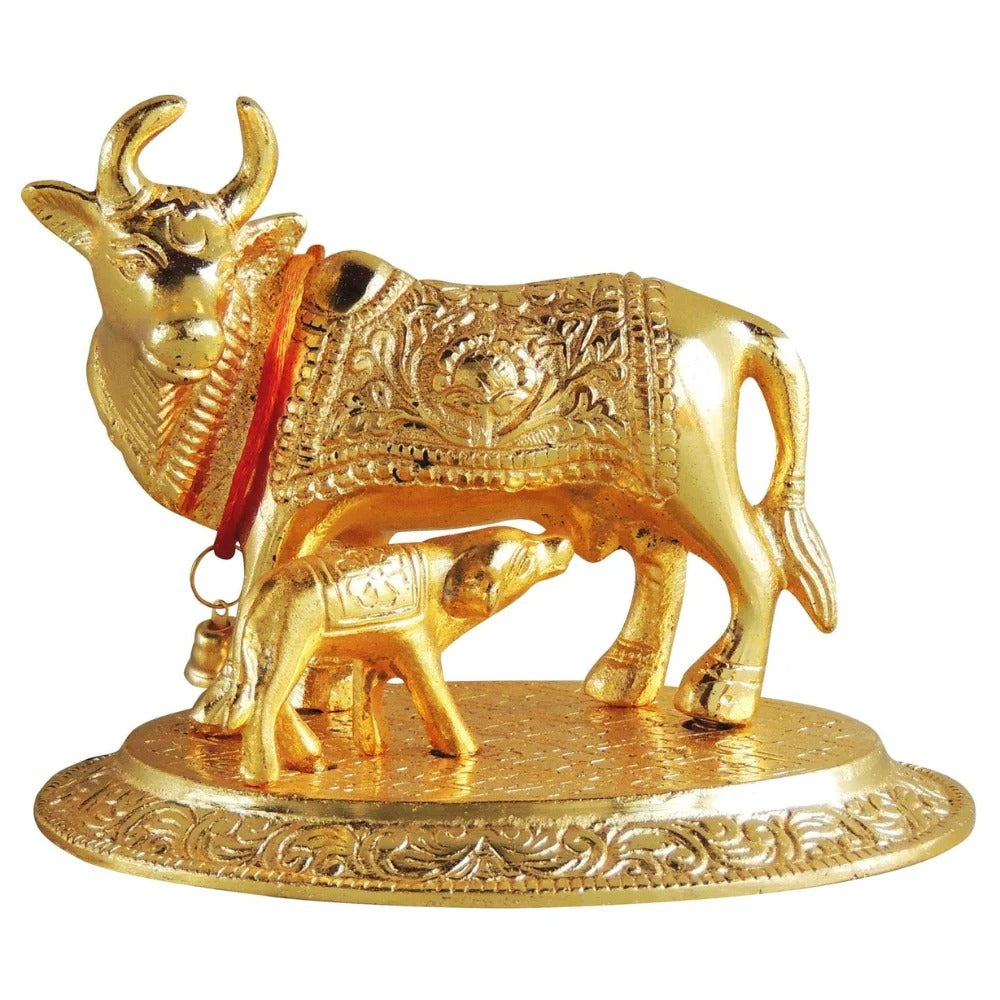Showpiece Cow Statue for Home Temple and Divine Decor