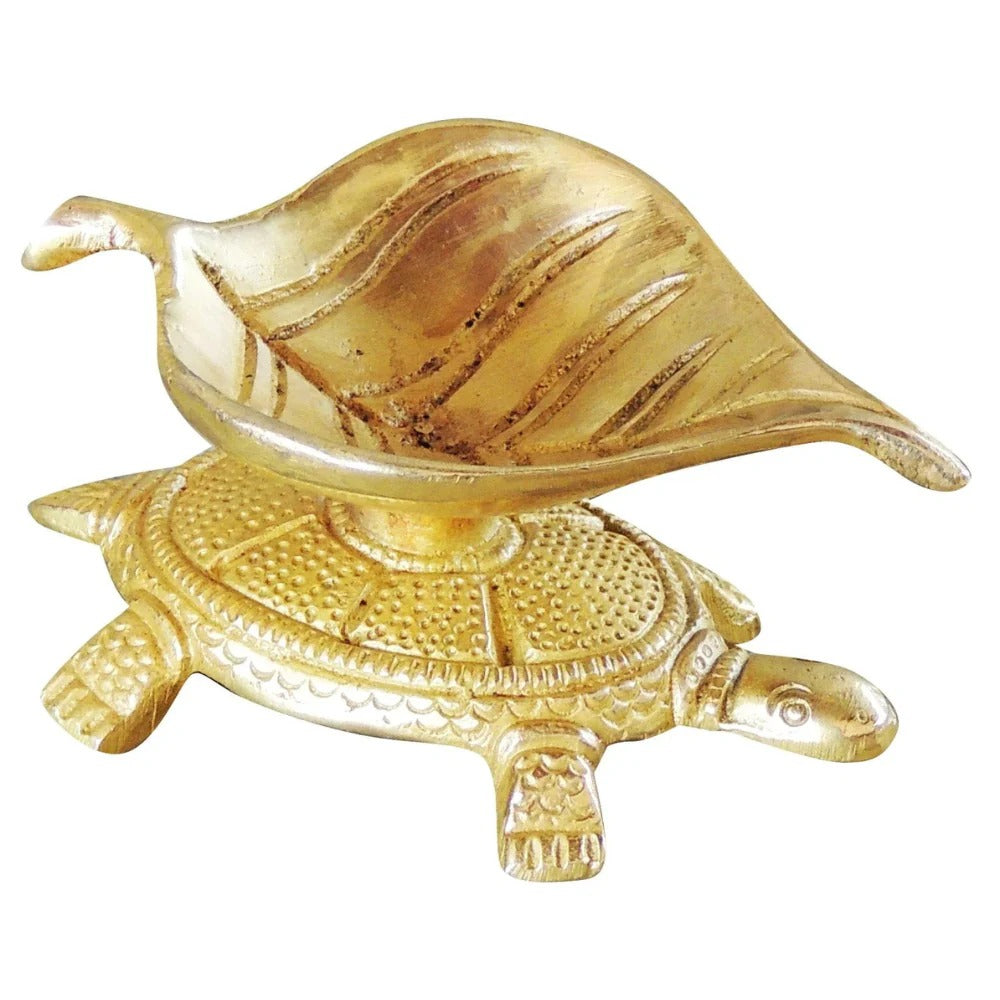 Brass Decorative Tortoise Deepak - Auspicious Oil Lamp for Prosperity and Positivity