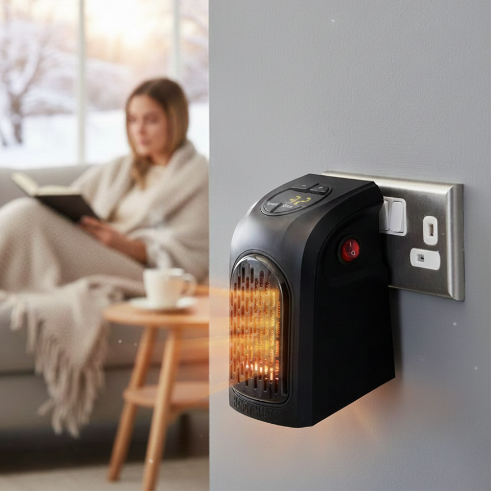 Anyage ACT Small Electric Handy Room Heater Compact Plug-in Wall Outlet Space Heater 400W