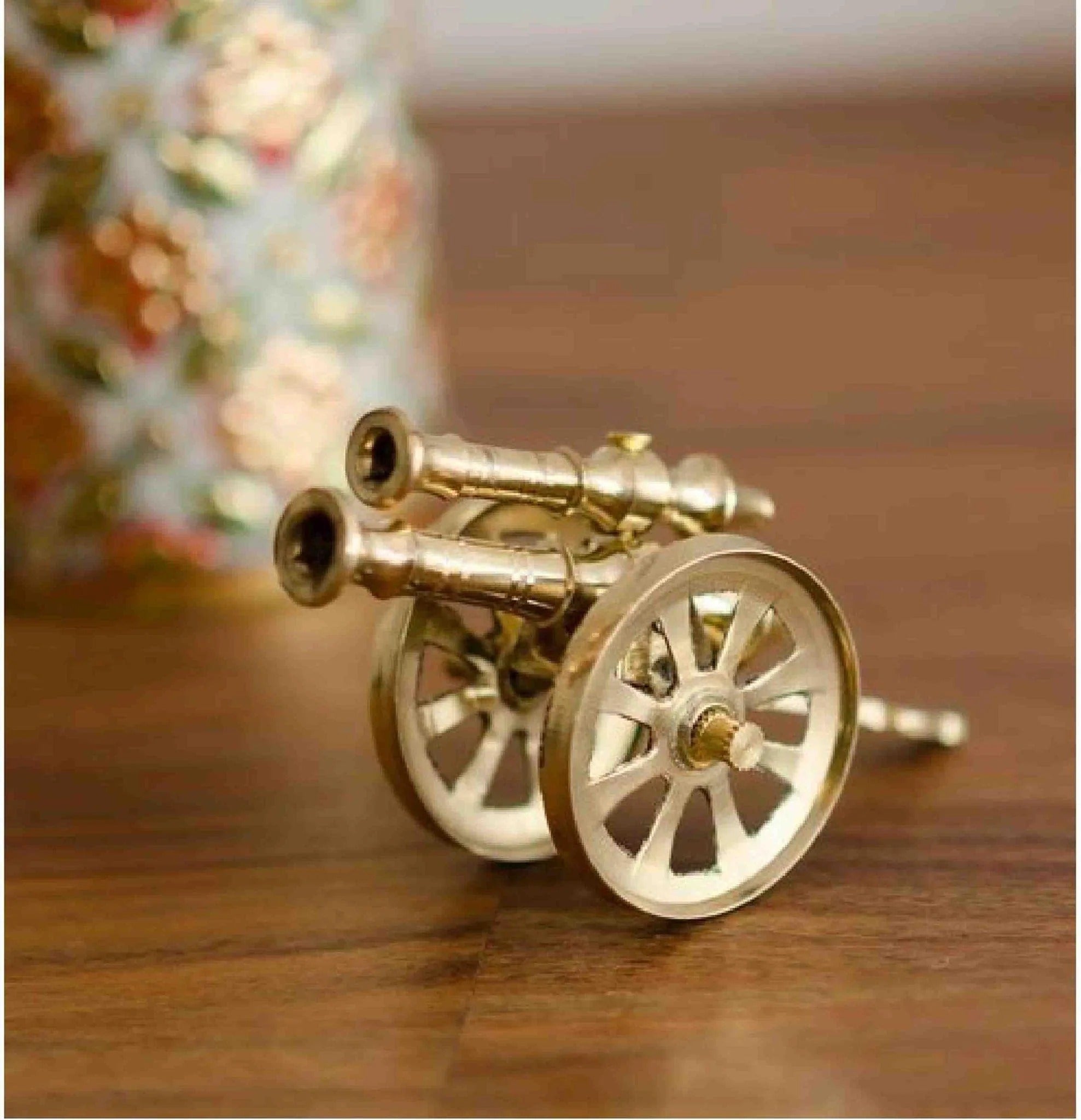 Brass Small Toop Cannon No. 5 - Handcrafted Vintage Decorative Showpiece