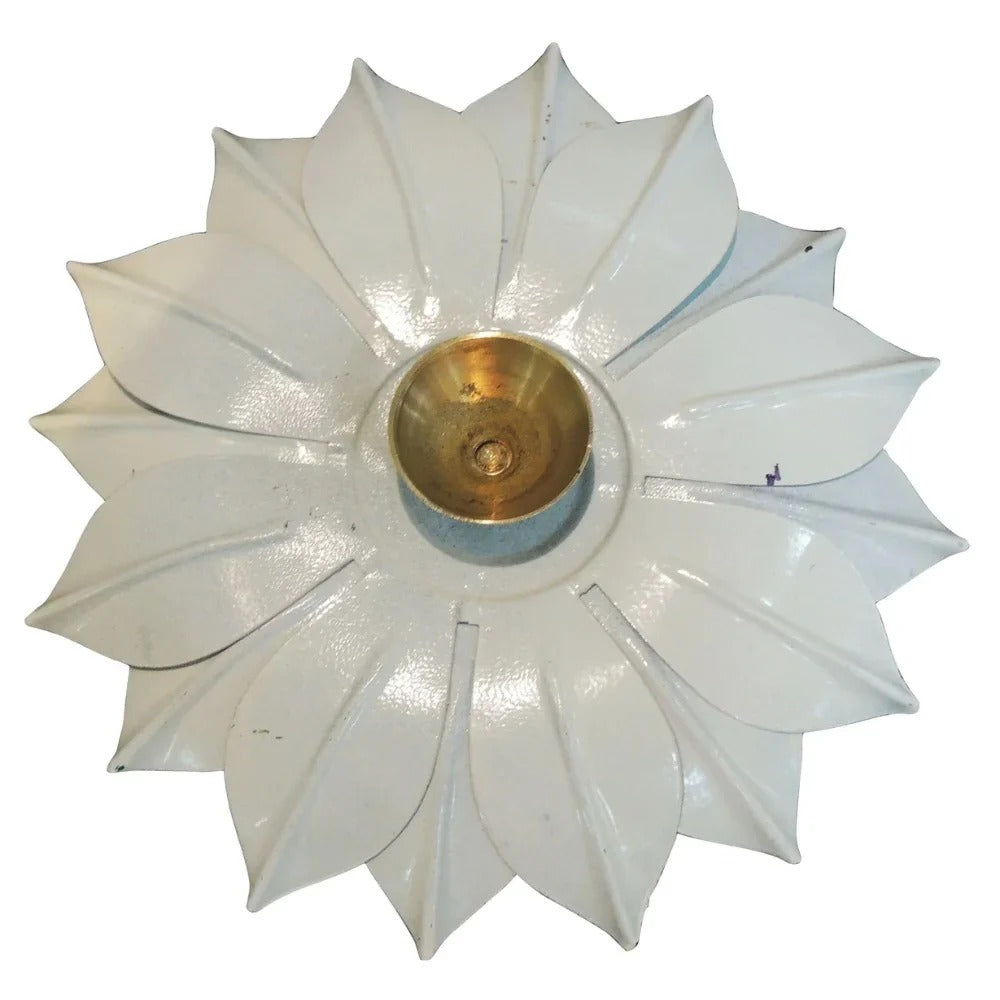 Brass Decorative Colourful Deepak for Puja and Festive Lighting