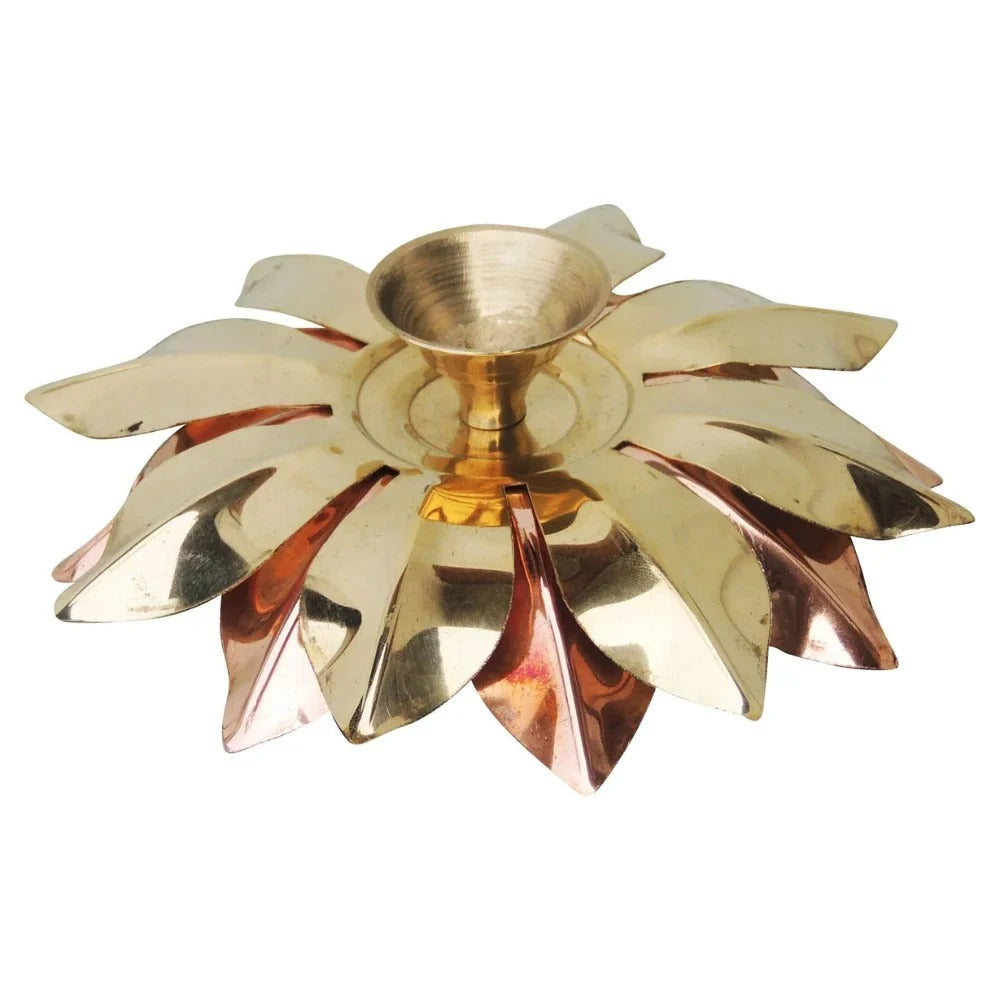 Copper Brass Deepak - Handcrafted Traditional Oil Lamp for Auspicious Lighting