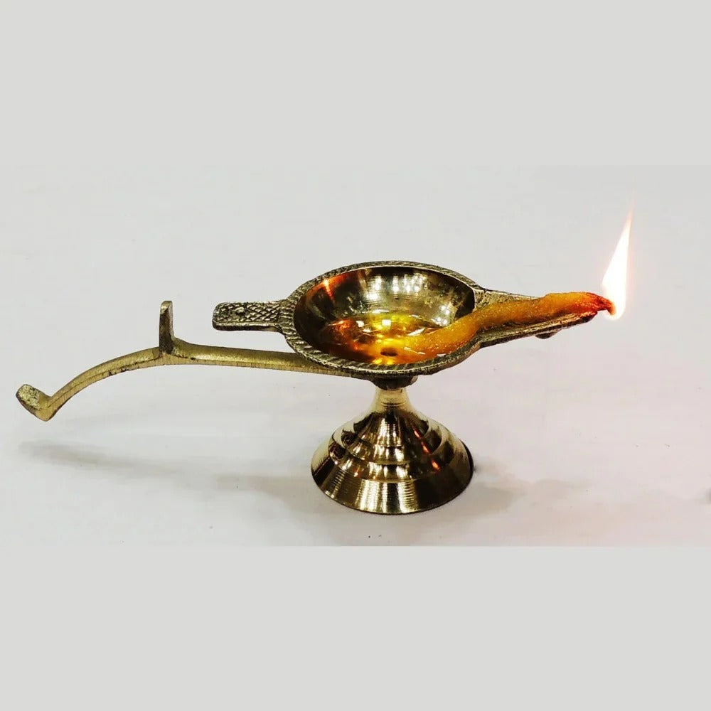 Brass Ek Batti Arti No. 2 for Daily Pooja and Temple Use