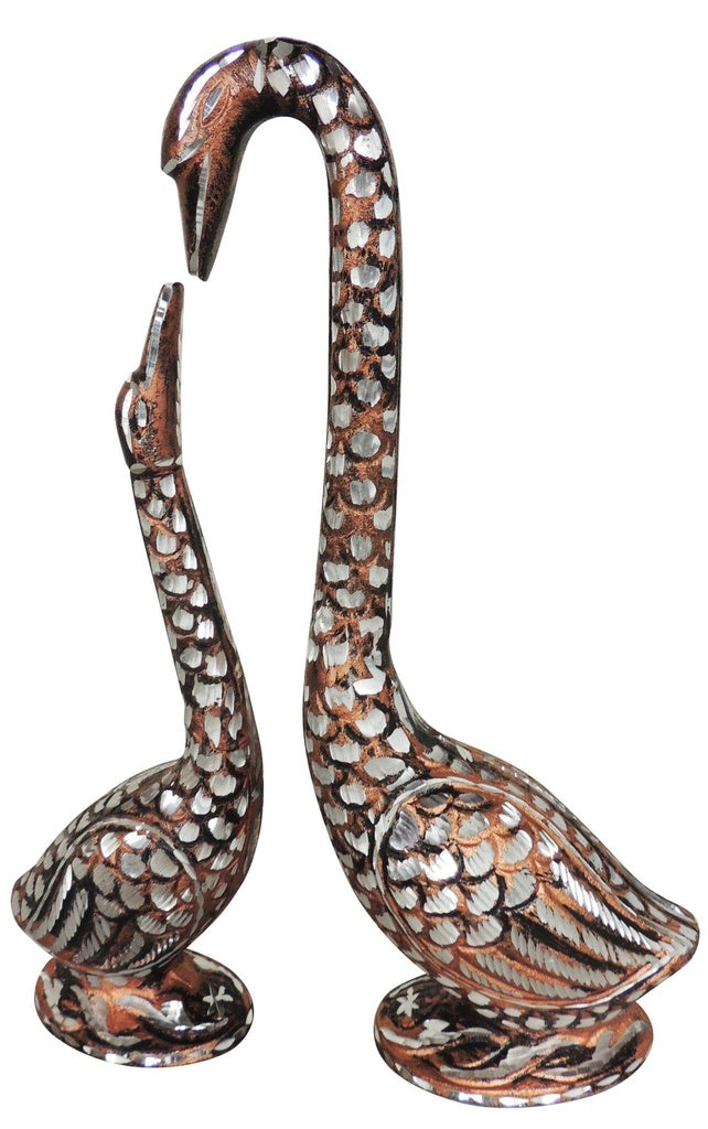 Brass Showpiece Duck Pair Statue