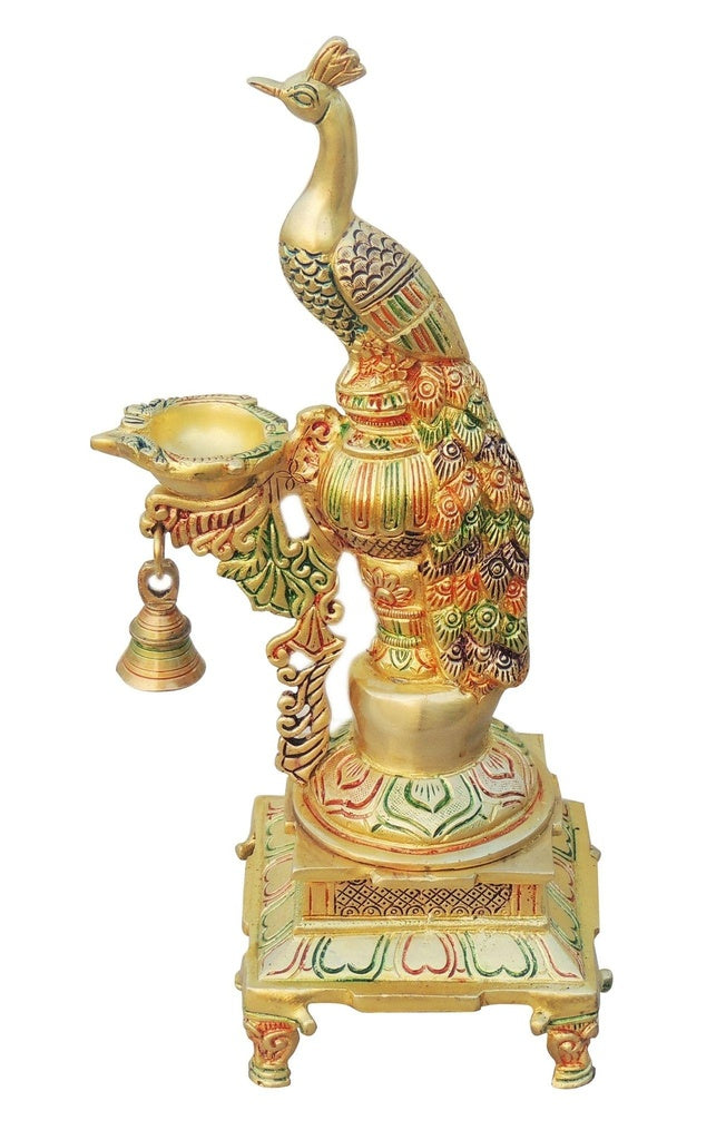 Brass Fancy Peacock Deepak