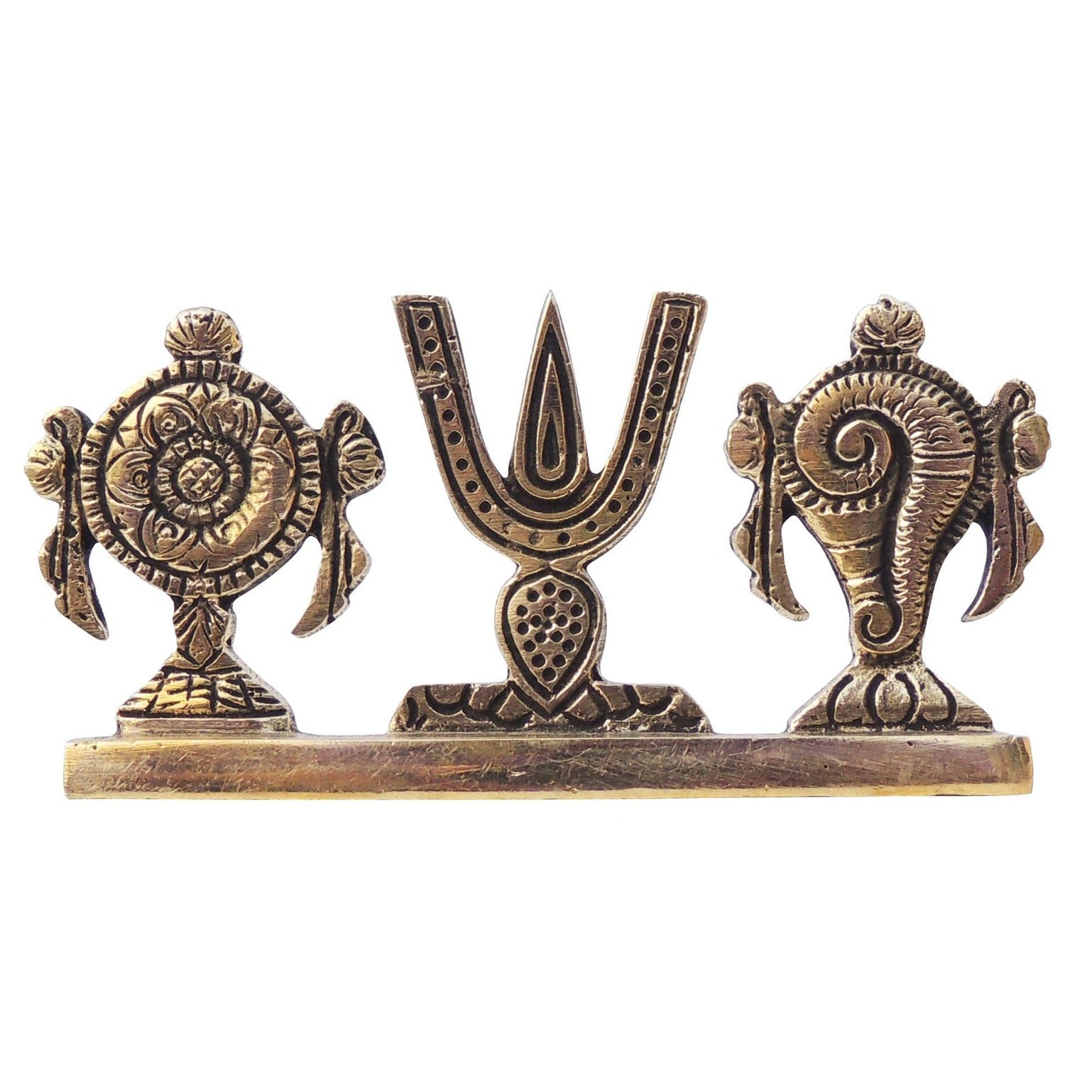 Shankh Chakra Namah Brass Idol
