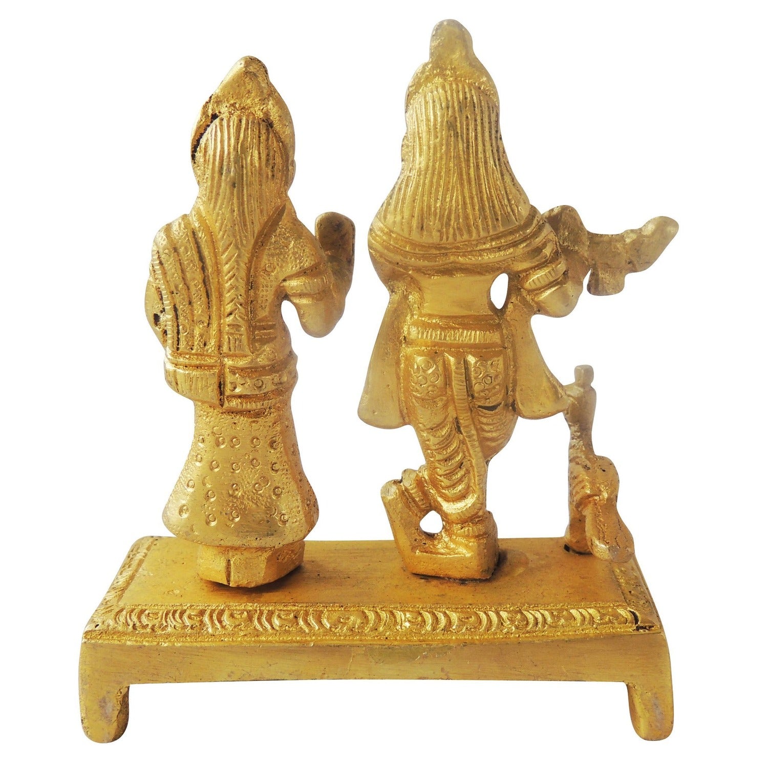Brass Radha Krishna with Chowki- Brass Idol