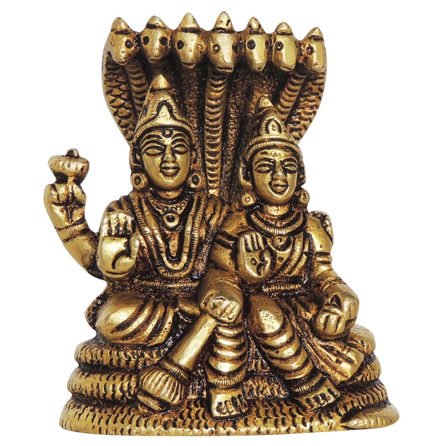 Laxmi Vishnu Brass Idol