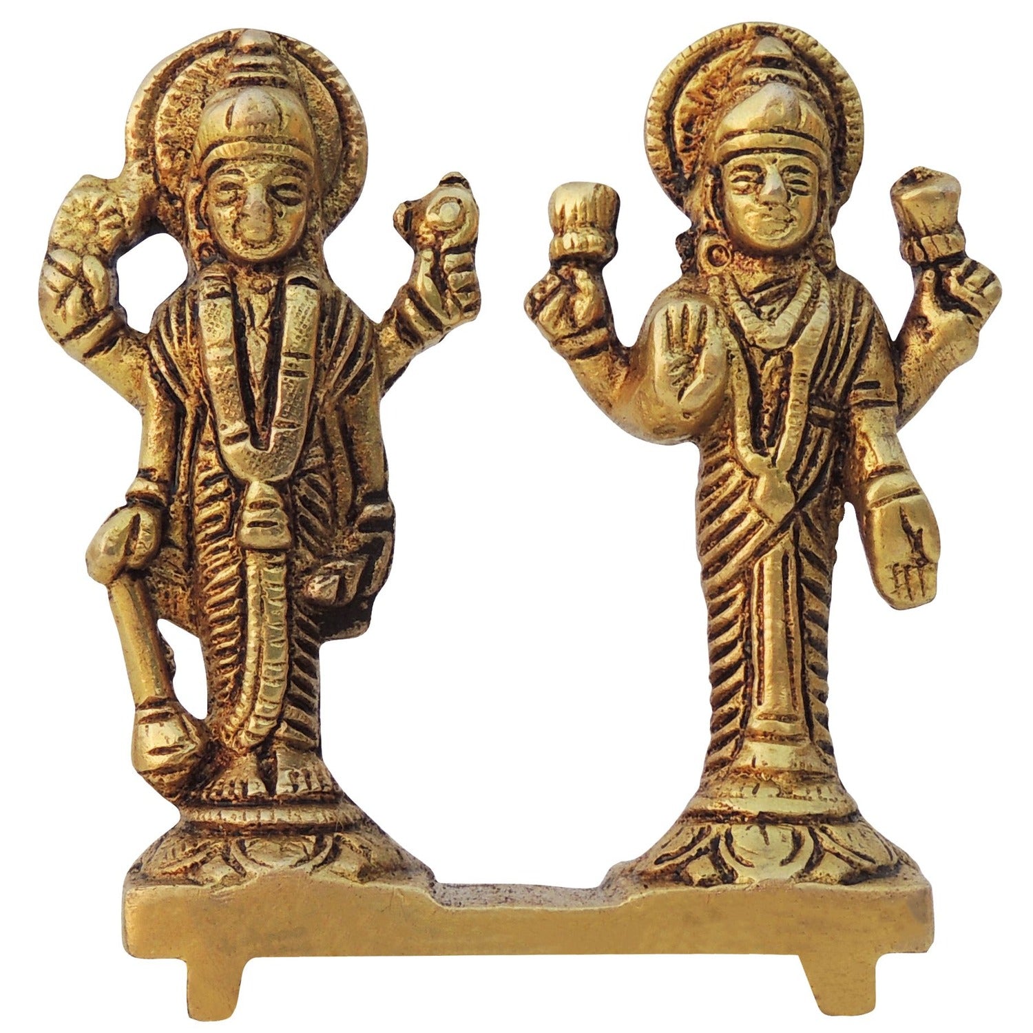 Vishnu & Laxmi Ji Brass Idol