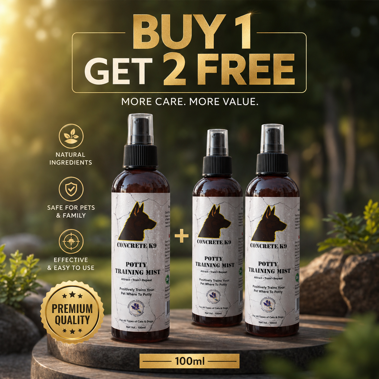 PET POTTY TRAINING MIST SPRAY 100ML- LAVENDER - Buy 1 Get 2 Free