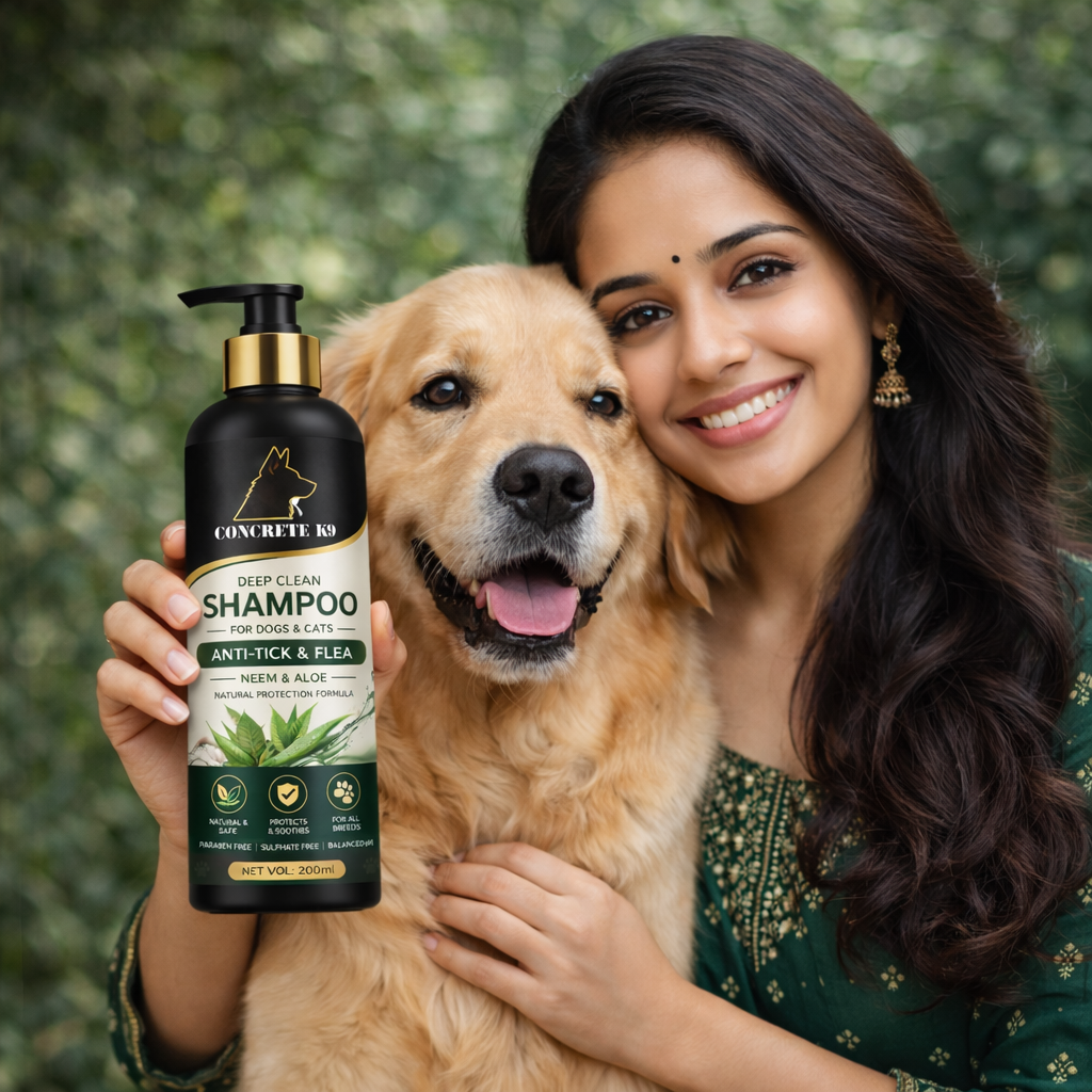 Concrete K9 Anti-Tick &amp; Flea Shampoo (Neem &amp; Aloe) | 200ml