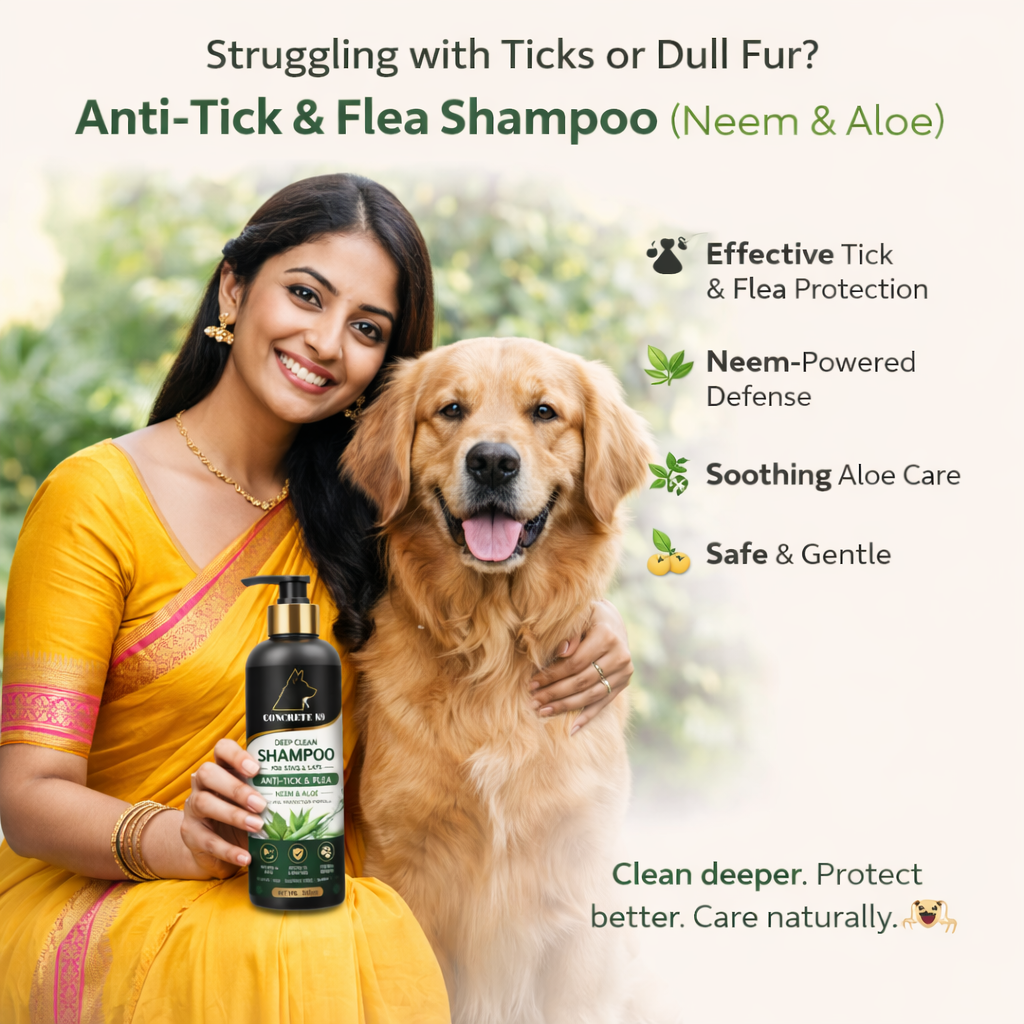 Concrete K9 Anti-Tick &amp; Flea Shampoo (Neem &amp; Aloe) | 200ml