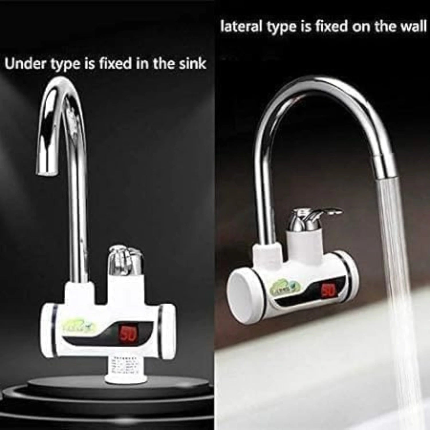 Anyage Instant Electric Water Heater Faucet Tap 3000W – LED Temperature Display