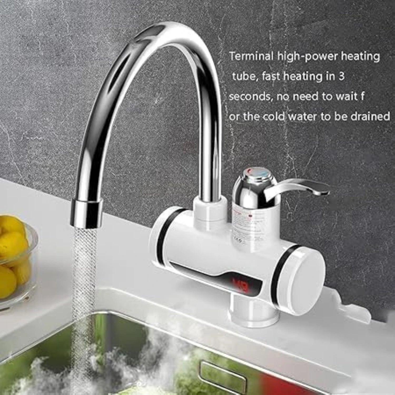 Anyage Instant Electric Water Heater Faucet Tap 3000W – LED Temperature Display