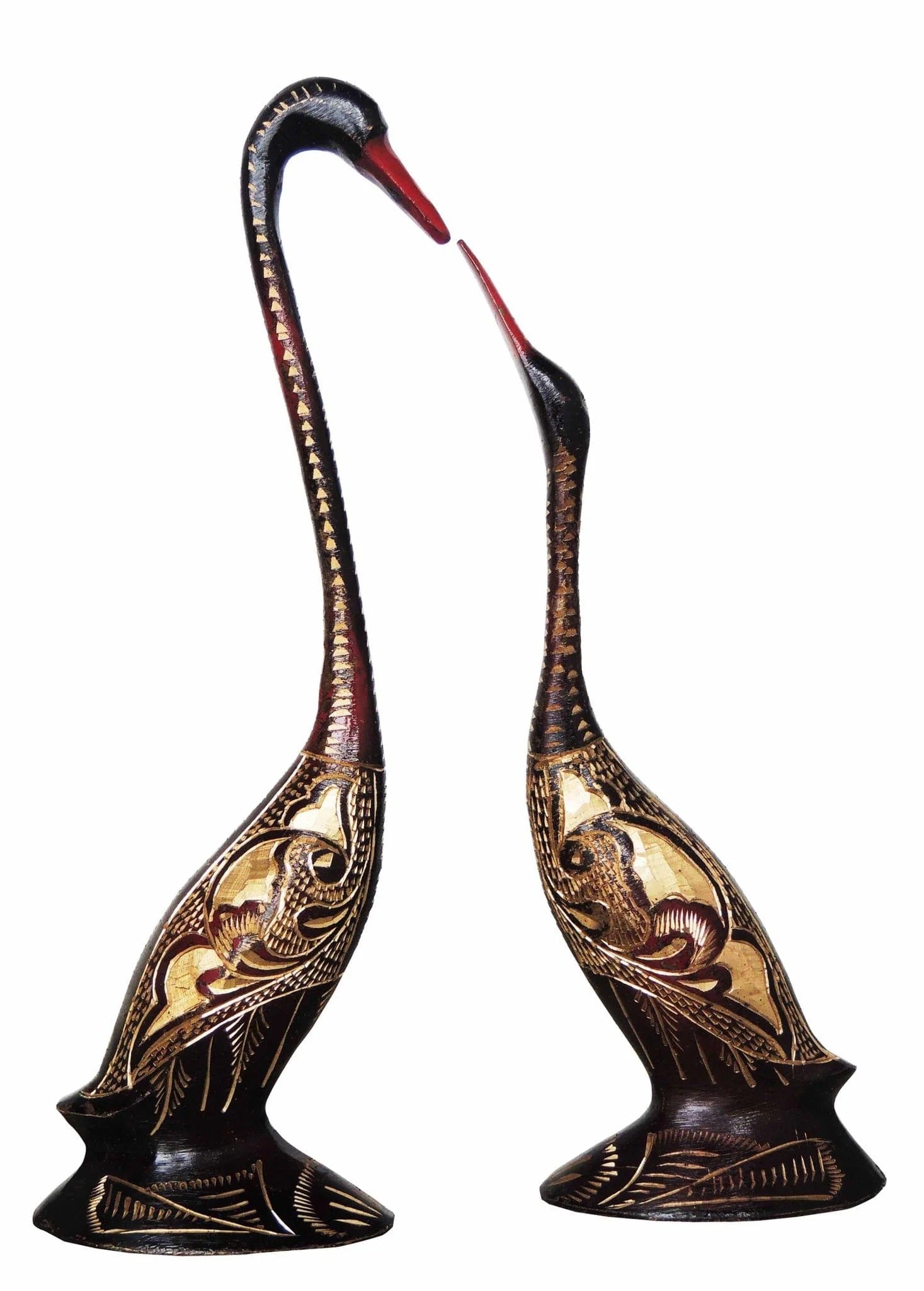 Brass Duck Pair Statue - Elegant Showpiece for Home and Office Decor