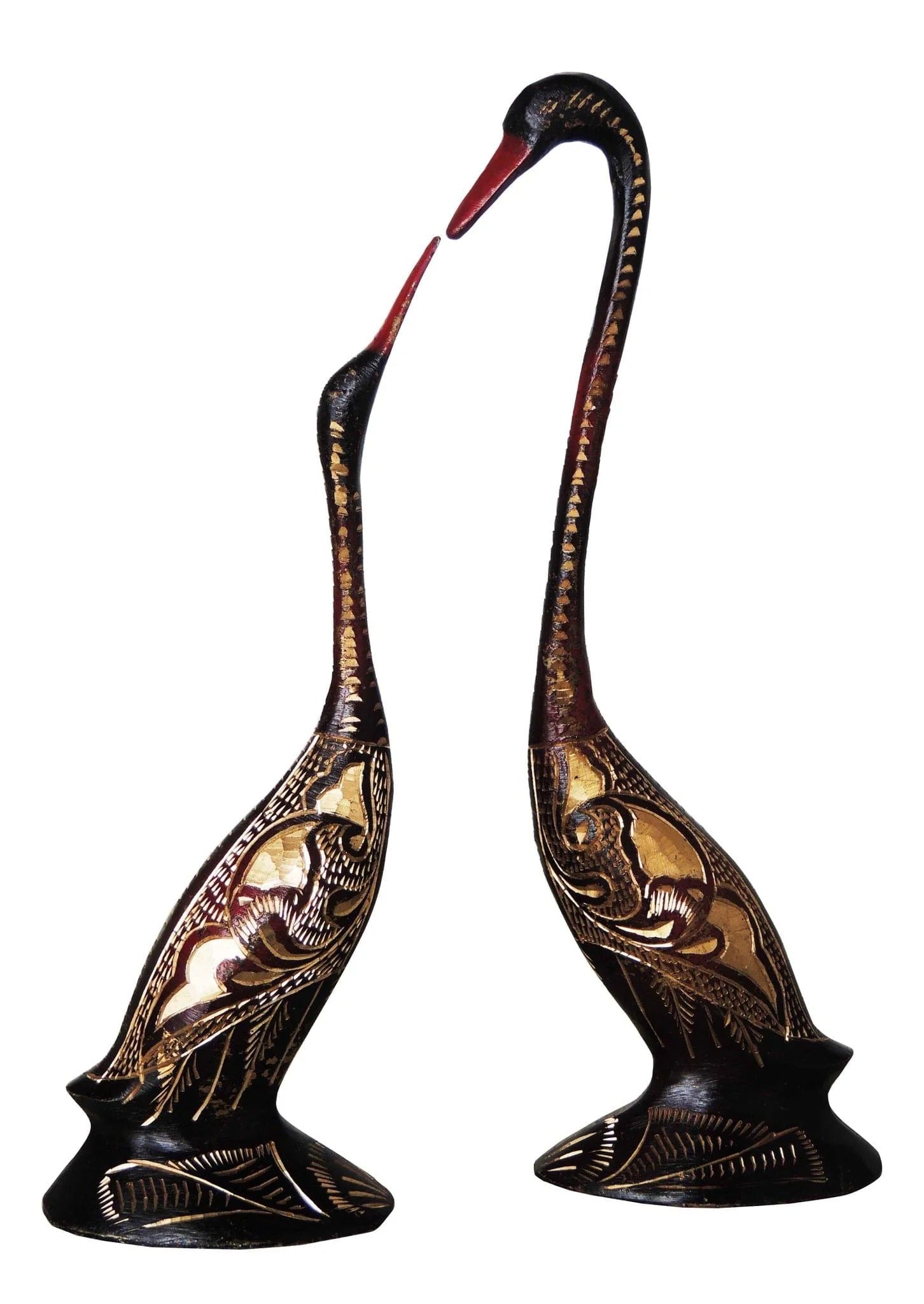 Brass Duck Pair Statue - Elegant Showpiece for Home and Office Decor