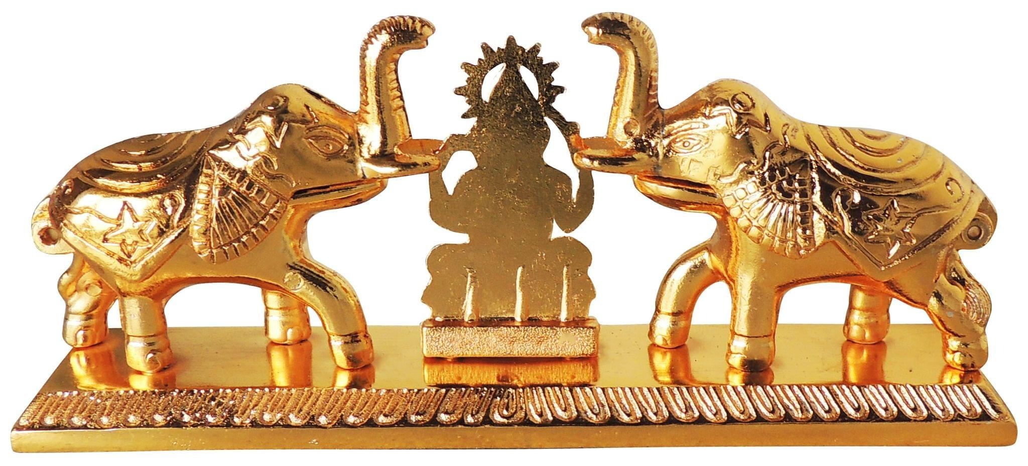 Elegant Elephant Design Sindhur Dibbi with Ganesh Statue for Pooja and Gift Decor