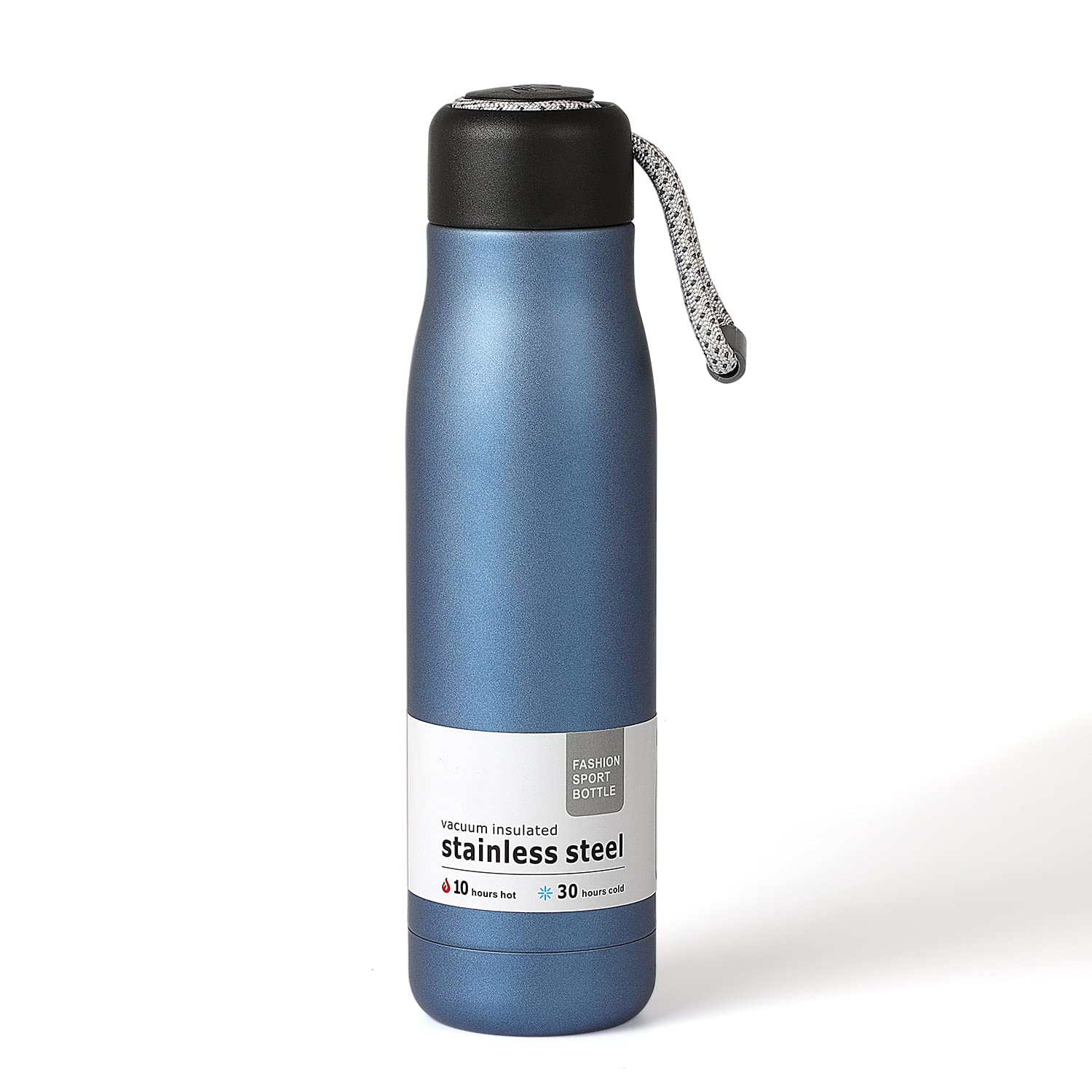 Anyage Premium Vacuum Insulated Water Bottle - 17oz Stainless Steel TEMP-LOCK Bottle (Air Force Blue)