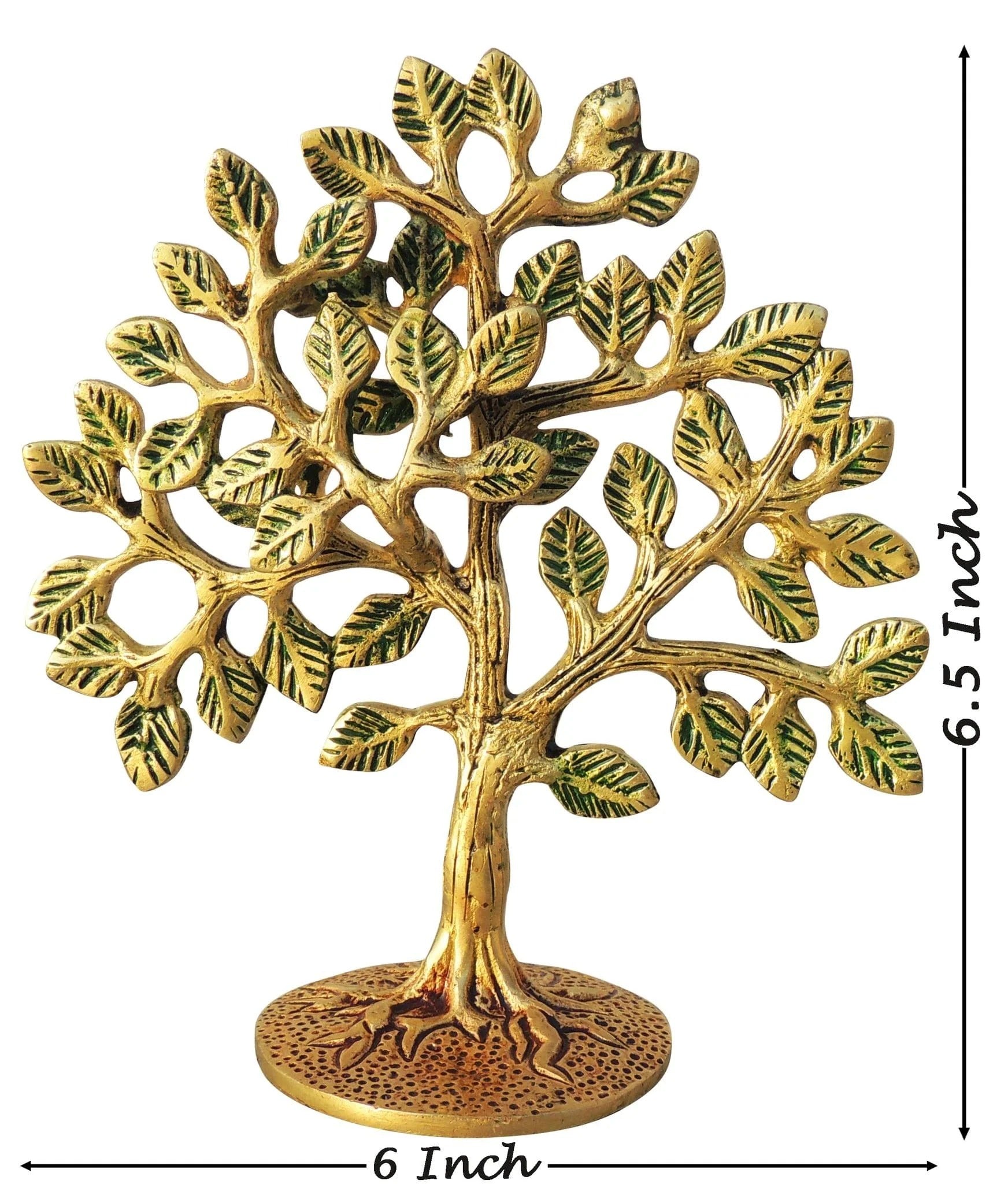 Brass Tree Showpiece - Artistic Table Decor for Home and Office Spaces