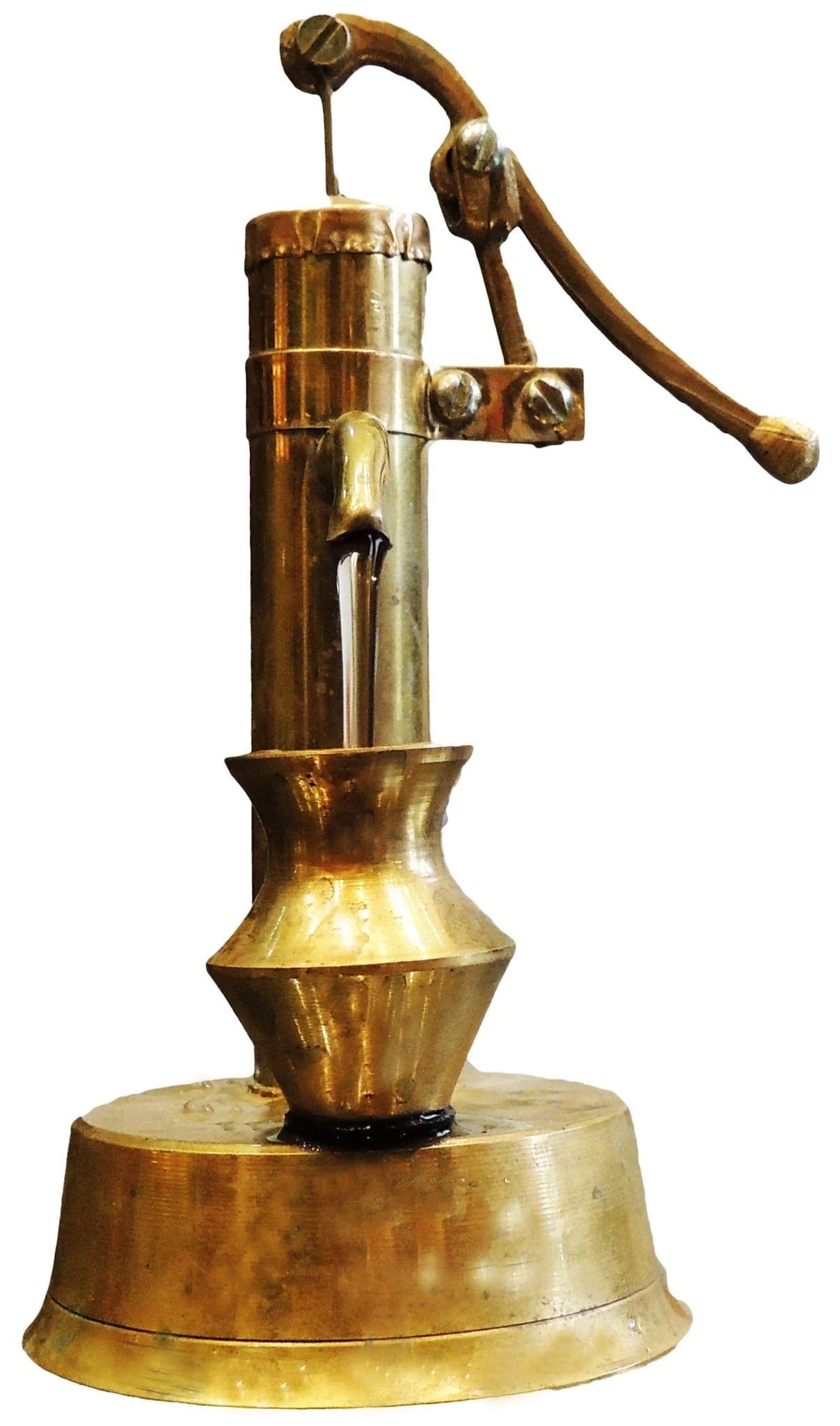 Brass Miniature Hand Pump - Working Model Toy for Kids and Collectors