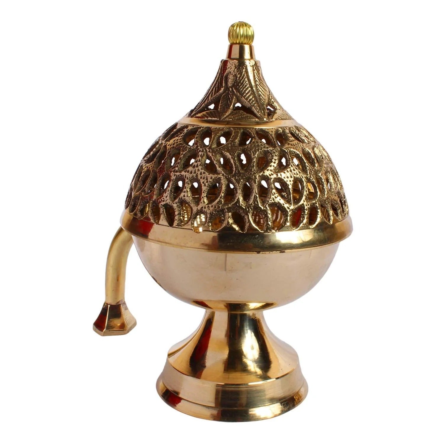 Brass Bakhoor Burner - Handcrafted Dhuna Loban Dan for Aromatic and Spiritual Use